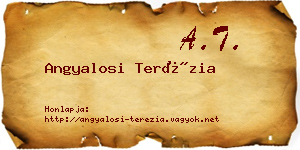 Angyalosi Terézia névjegykártya