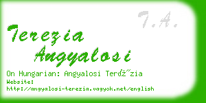 terezia angyalosi business card